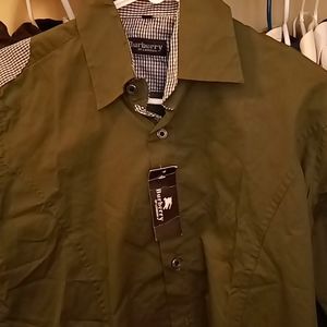 Burberry of London, Olive colored shirt in L size